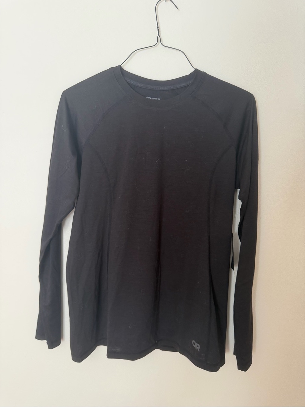 Outdoor Research Black Long-Sleeve Crew Shirt wool base layer
